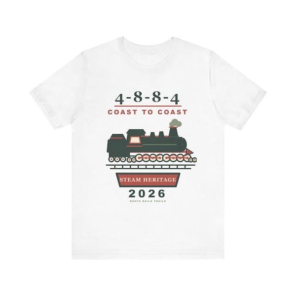 4-8-8-4 Coast to Coast steam locomotive T-shirt